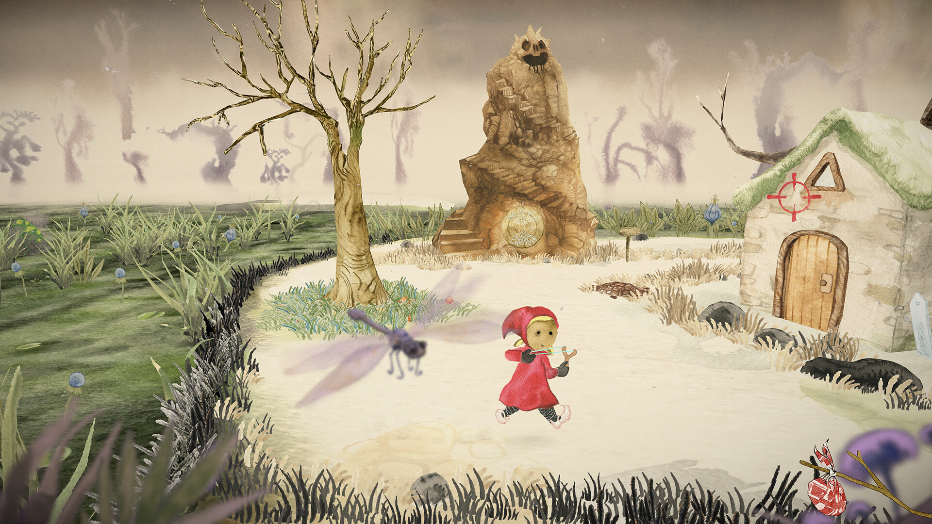 Gretel & Hansel video game art made with watercolours