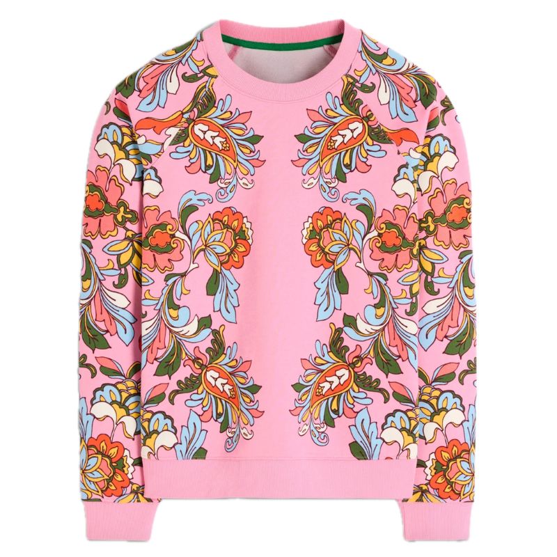 Boden, Rosa Printed Sweatshirt in Botanical Flourish