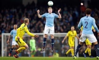 Kevin De Bruyne played his part in City's demolition of Burton in the Carabao Cup