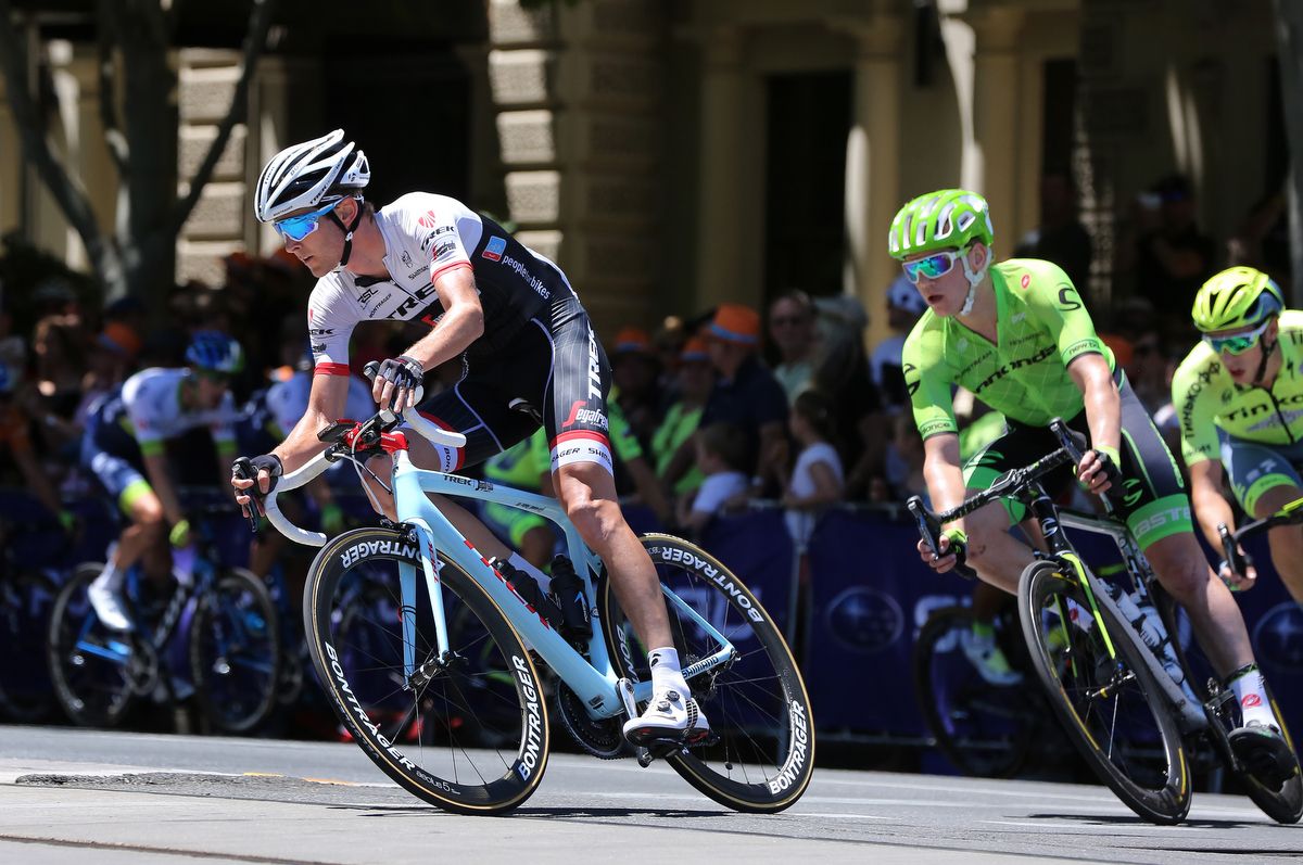 Peter Stetina at the Tour Down Under with Trek-Segafredo
