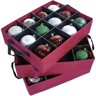 612 Vermont Christmas Ornament Storage Box with Adjustable Acid-Free Dividers