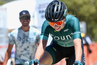 Elizabeth Dixon (Fount) celebrates winning the final stage of Tour of the Gila