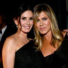 Courteney Cox and Jennifer Aniston attend the American Film Institute's 46th Life Achievement Award Gala Tribute to George Clooney at Dolby Theatre on June 7, 2018 in Hollywood, California.