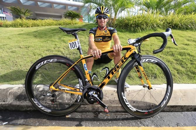 Dennis Van Niekerk (MTN-Qhubeka) chills out before the start of Stage 7 at Tour de Langkawi
