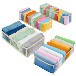Set of 4 drawer organizers for clothing