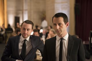 kieran culkin and jeremy strong as roman and kendall ﻿roy in succession