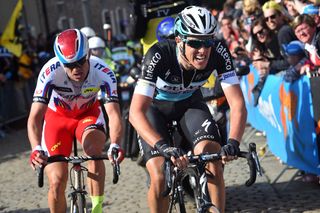 Niki Terpstra and Alexander Kristoff in the 2015 Tour of Flanders (Watson)