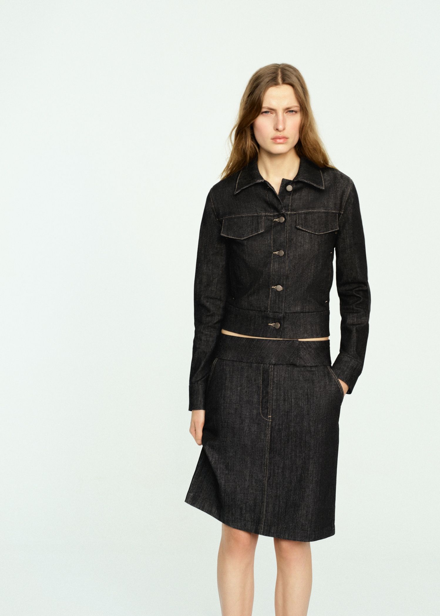 Denim Midi-Skirt - Women | Mango Usa
