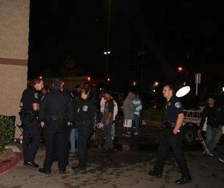 A number of Hawthorne police officers were on hand to help keep the peace and control the eager crowd outside Circuit City.