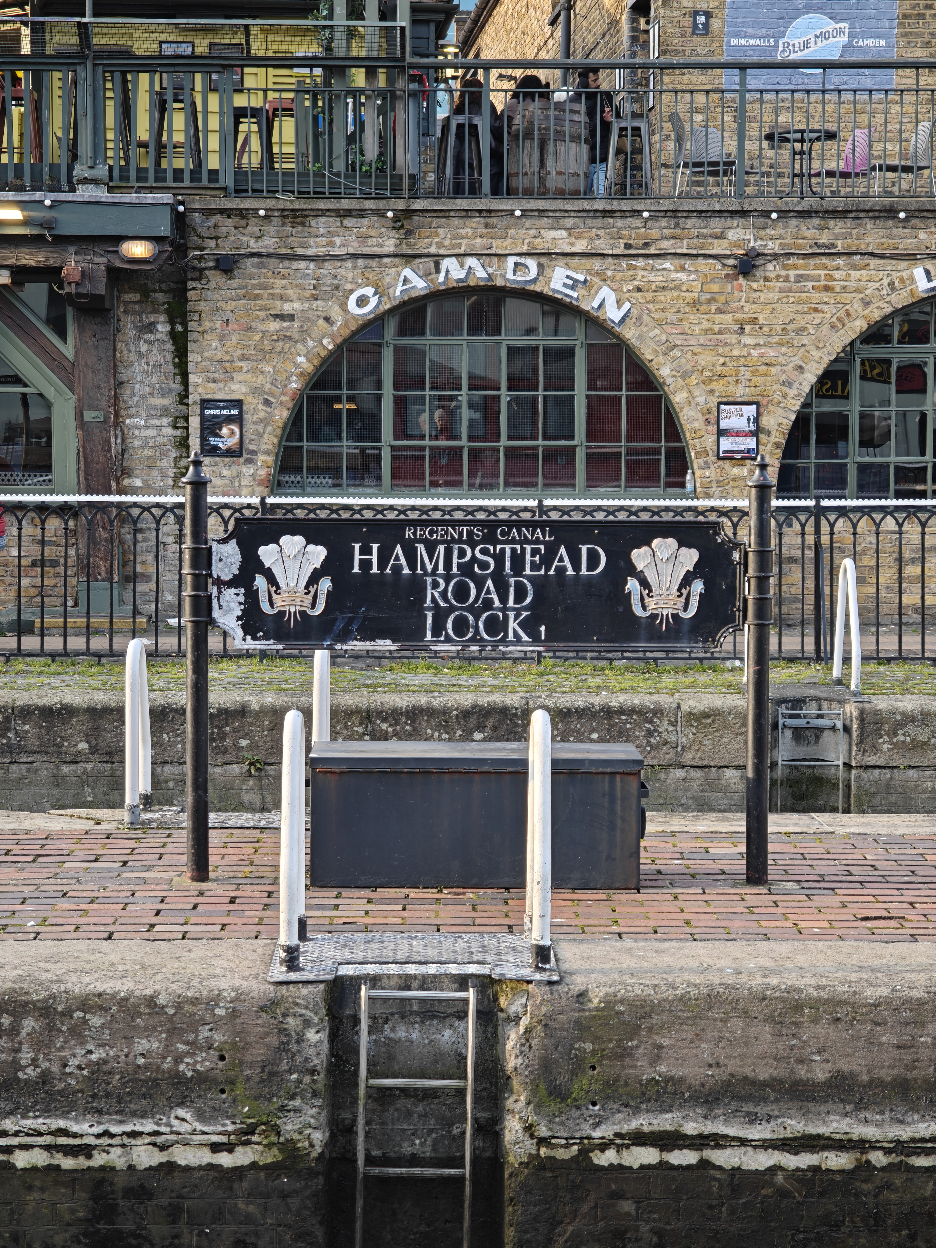 A sign on a canal in Camden London