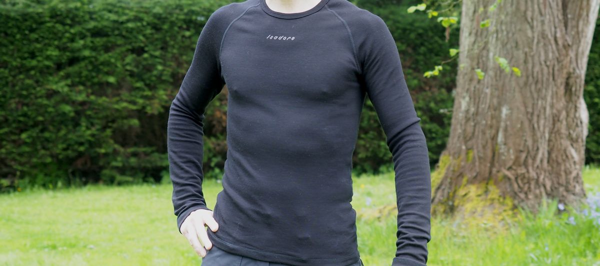 Man in black long-sleeved base layer