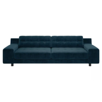 Habitat Hendricks Velvet 4 Seater Sofa in Ink Blue