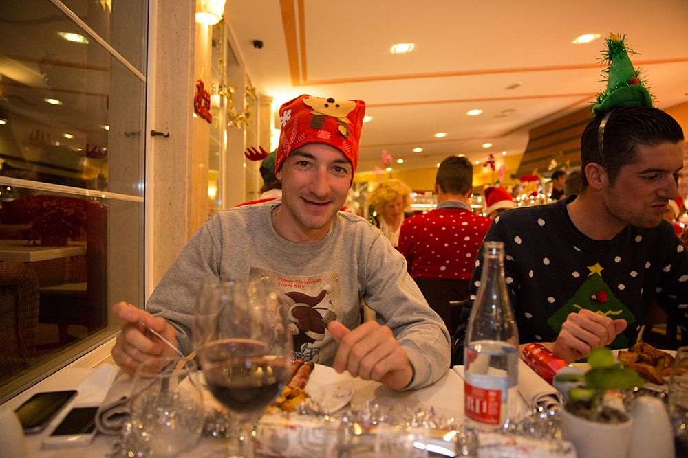 Elia Viviani gets in the spirit