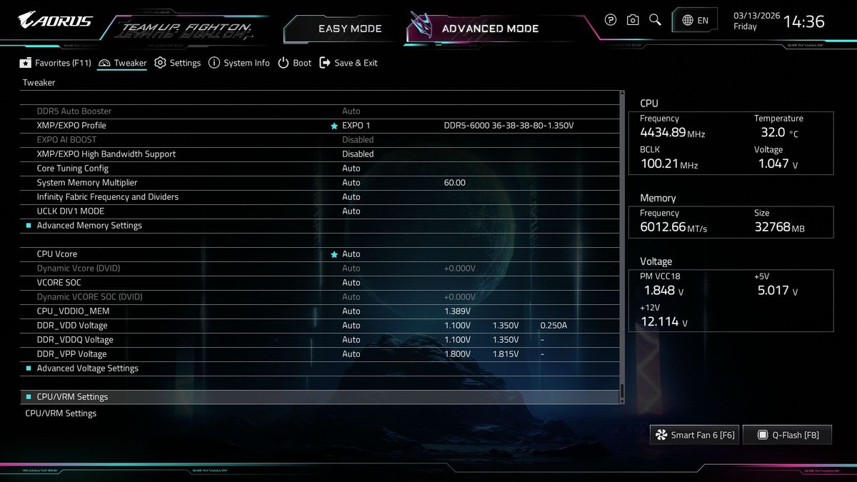 Gigabyte X870E Aorus Xtreme AI Top - BIOS