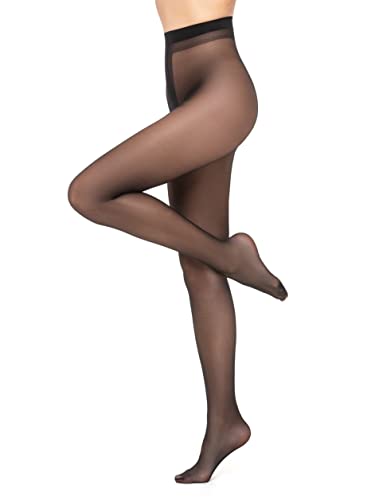 Veluk Sheer Waist Pantyhose for Women 20 Denier, Without Shorts, Matte Surface, Flat Seams, Comfortable Belt and Cotton Gusset