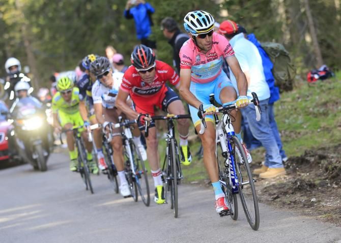 Vincenzo Nibali (Astana) leads his rivals