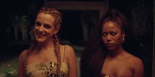 Riley Keough and Taylour Paige as Stefani and Zola in the A24 movie