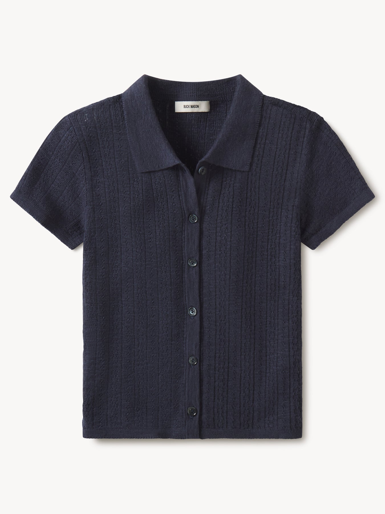 Buck Mason Coastal Linen Pointelle Polo