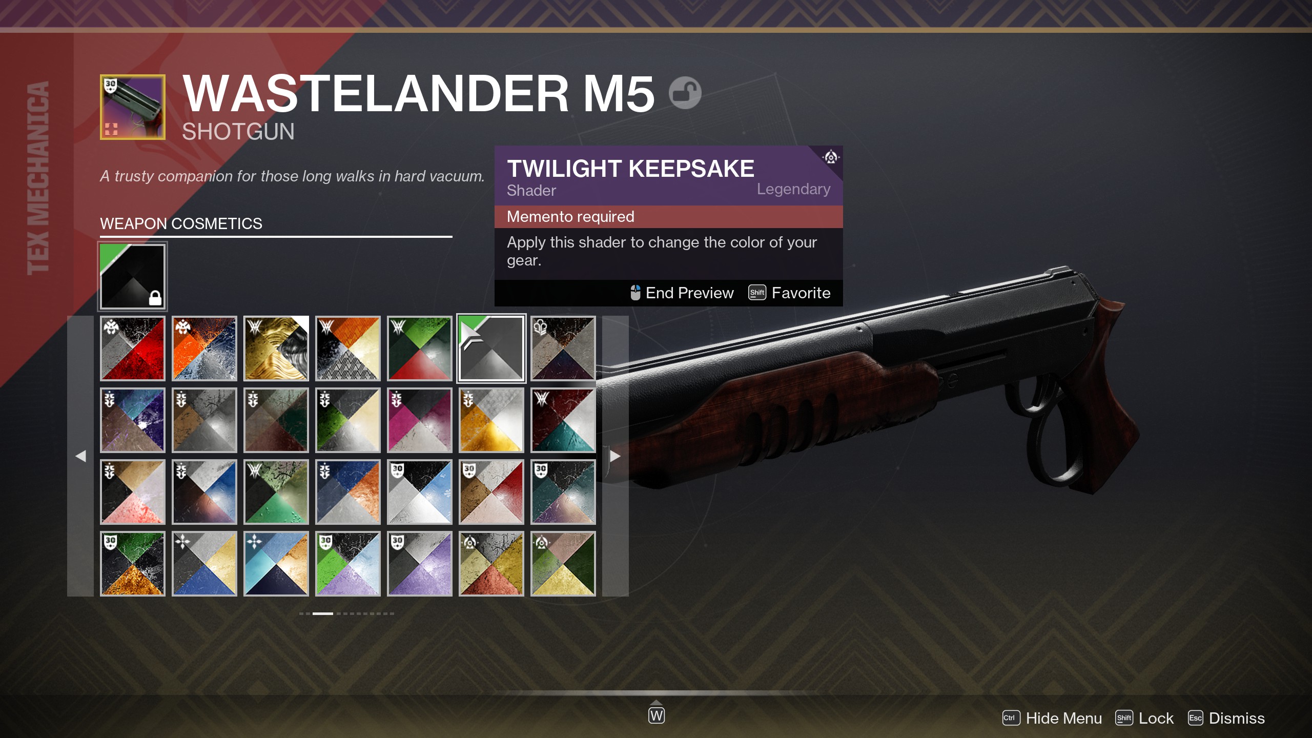 Destiny 2 Lost Memento - Twilight shader