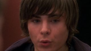 Extreme close up of a young Zac Efron in NCIS