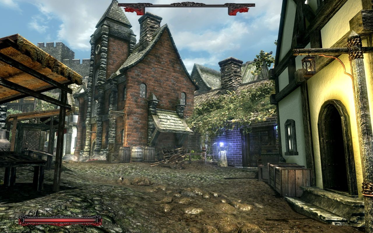 Prague golden alley rendered in Skyrim