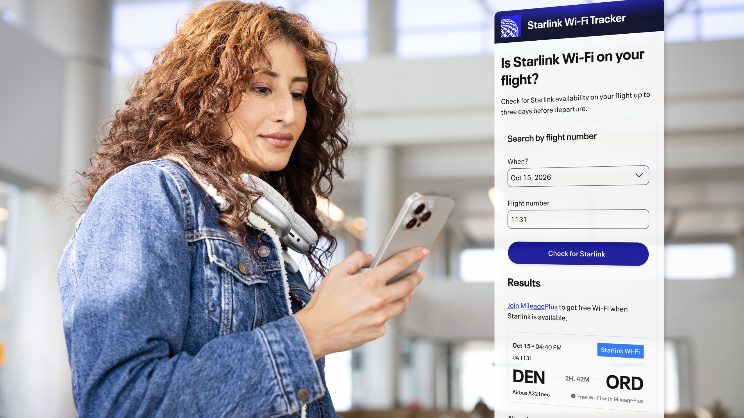 United Airlines Starlink Tracker