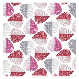 Stitch Leaf Pink Leaf Patterned Wallpaper