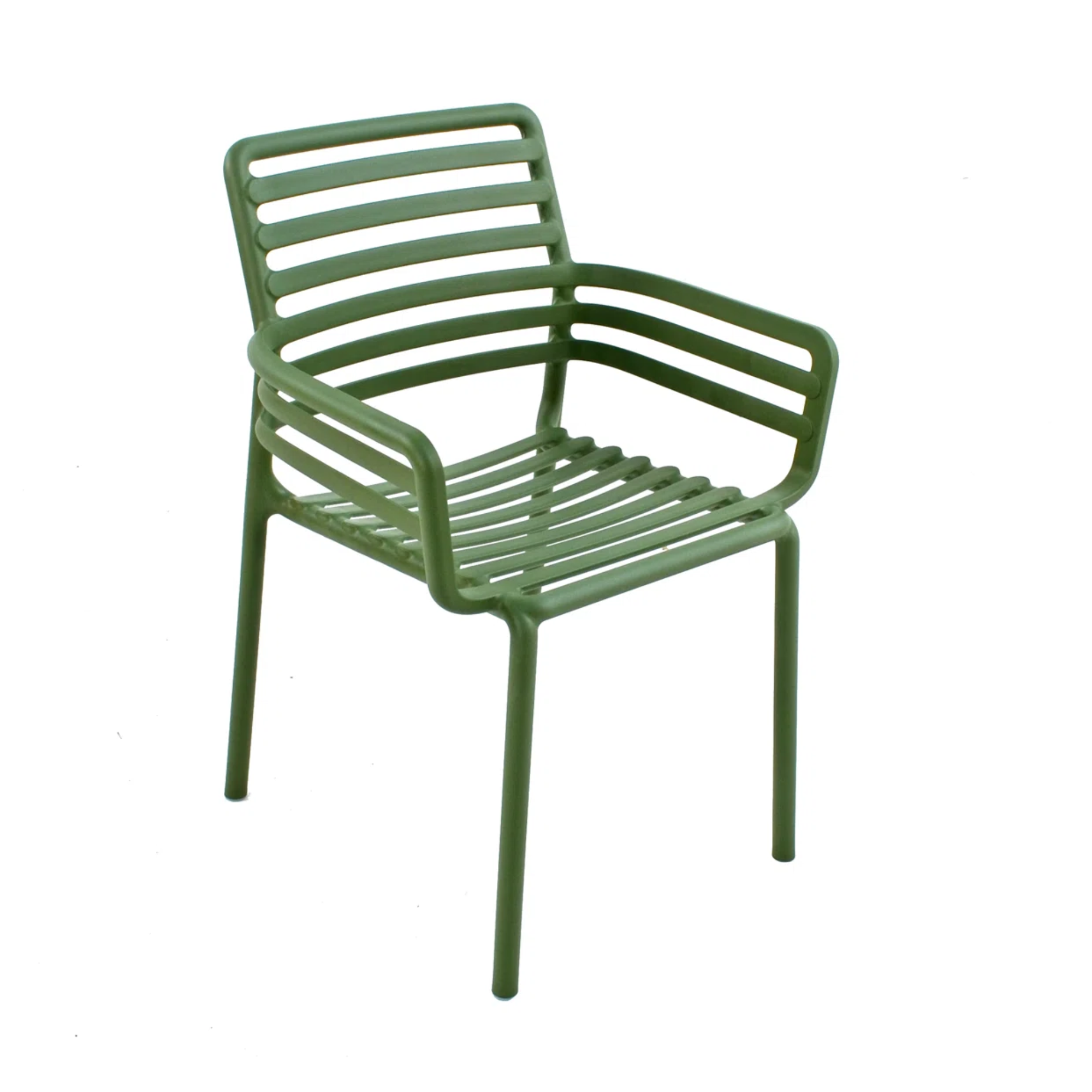 a green outdoor garden chair