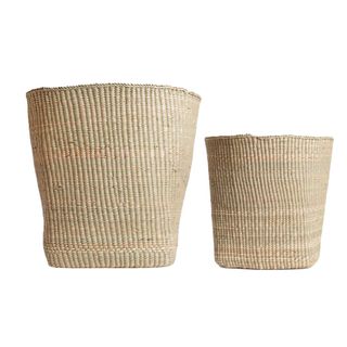 Two woven baskets