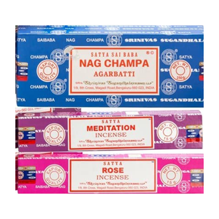 A trio of traditional Indian incense sticks