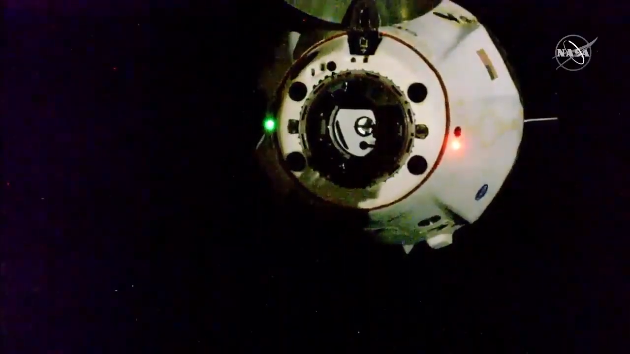 SpaceX's Crew Dragon Demo-2 spacecraft departs the International Space Station with NASA astronauts Bob Behnken and Doug Hurley, on Aug. 1, 2020.