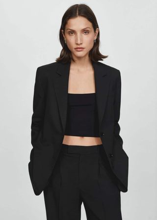 Suit Blazer With Buttons - Women