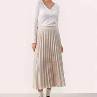 John Lewis pleated midi skirt 