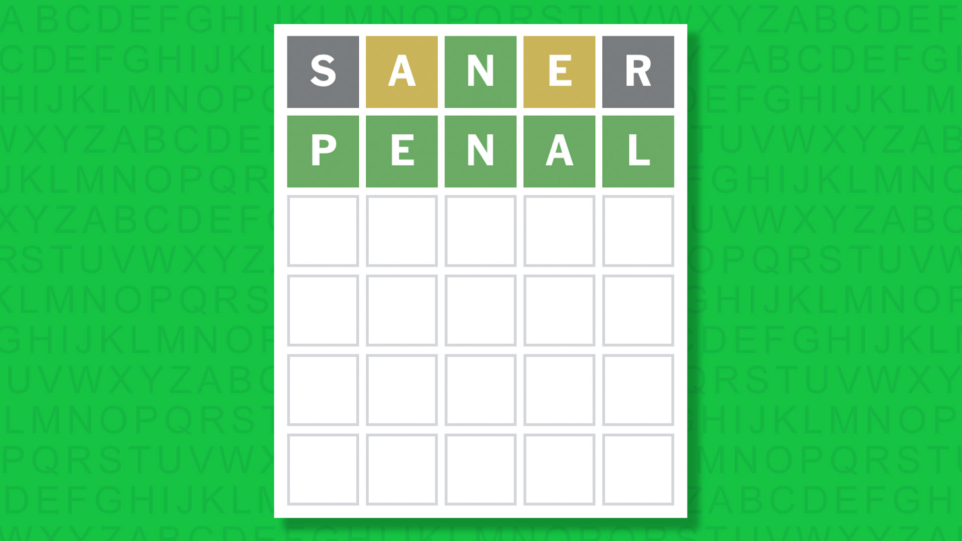 NYT Wordle answer for game 1870 on a green background