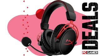 The HyperX Cloud Alpha Wireless floats in the funky PCG deal void.