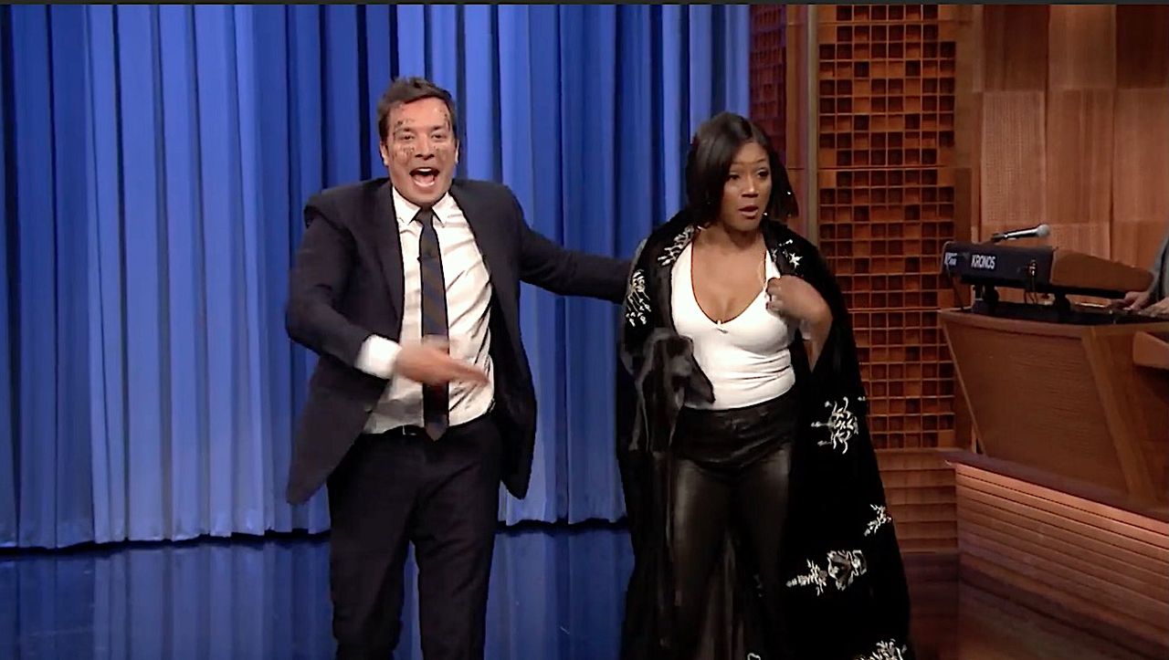 Tiffany Haddish and Jimmy Fallon lip-sync battle