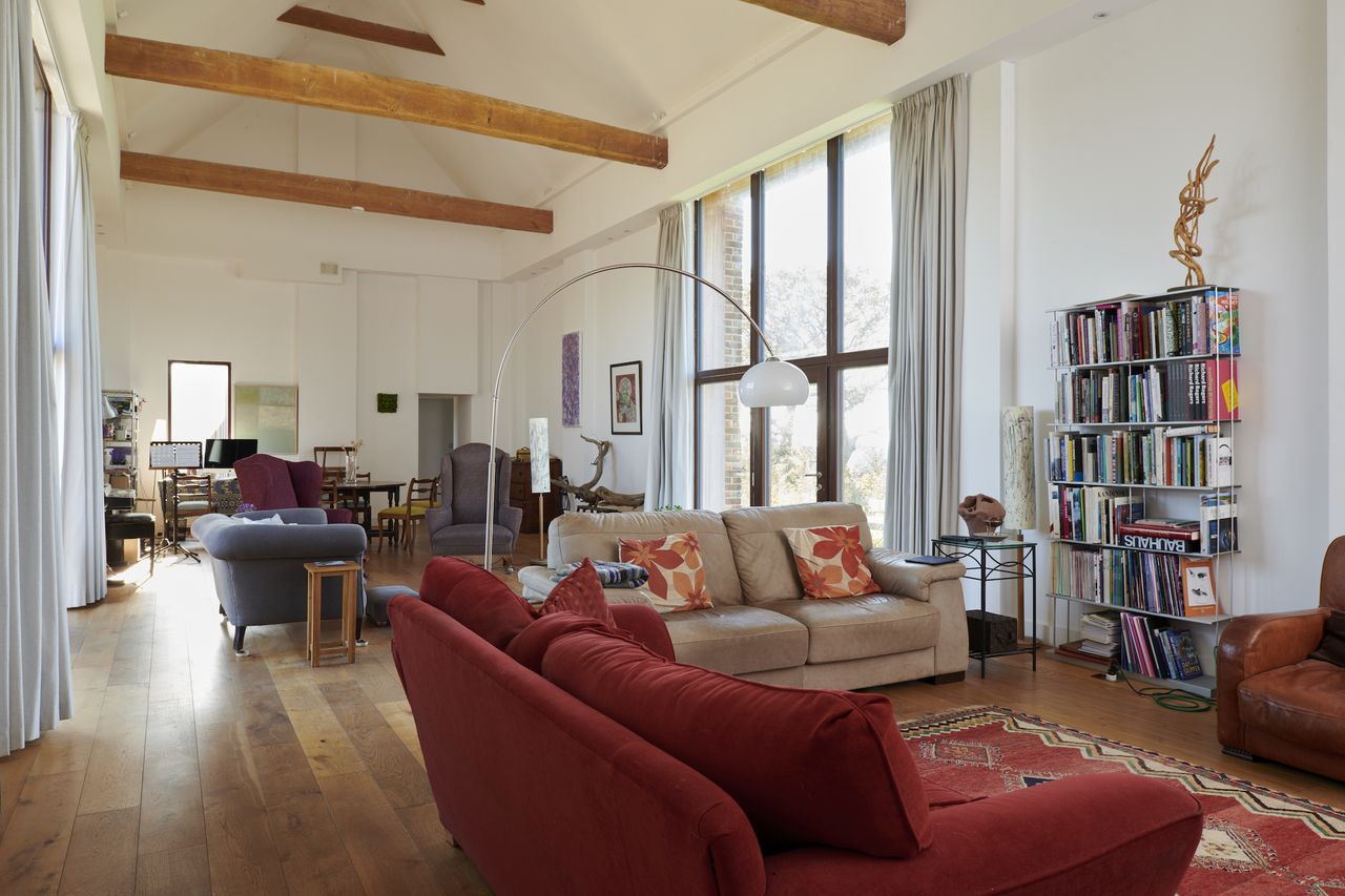 Oak is used throughout this energy-efficient barn conversion for its inherent visual warmth.