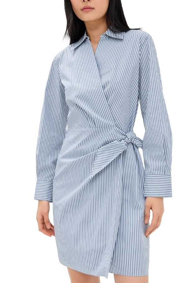 Lavella Long-Sleeve Mini Wrap Dress