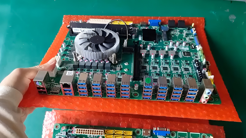 Customized Intel LGA 1151 motherboard with 36 USB ports