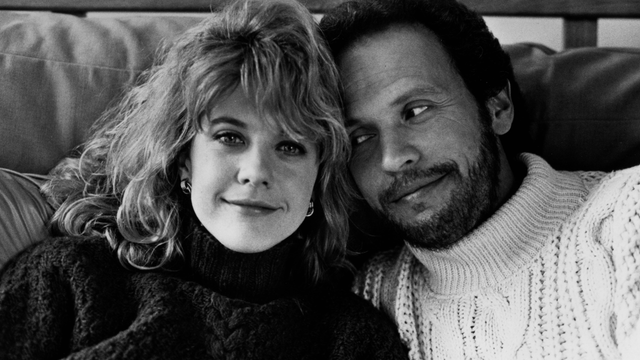 Meg Ryan and Billy Crystal pose for the movie &quot;When Harry Met Sally&quot; circa 1989.