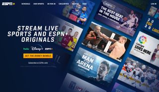 ESPN Plus home page