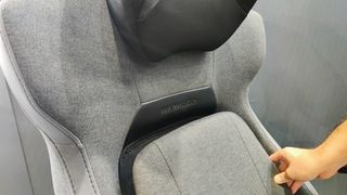 The ThunderX3 Core gaming chair backrest close up