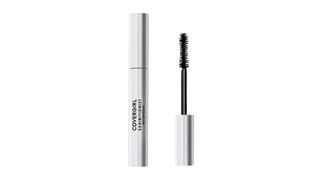 An opened silver CoverGirl mascara tube for the best CoverGirl mascara.