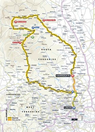 Map for the 2014 Tour de France stage 1