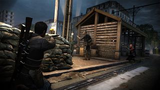 Sniper Elite Resistance review; a man targets a German soldier in a video game