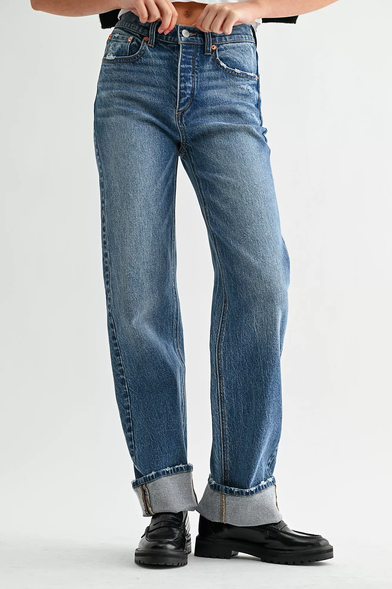 Jemina the Cuffed Wide Leg Jean