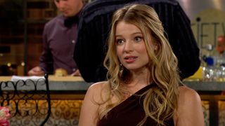 Allison Lanier as Summer staring off in The Young and the Restless