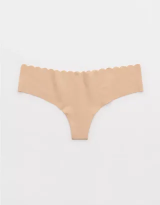 Aerie, Smoothez No Show Scallop Thong Underwear