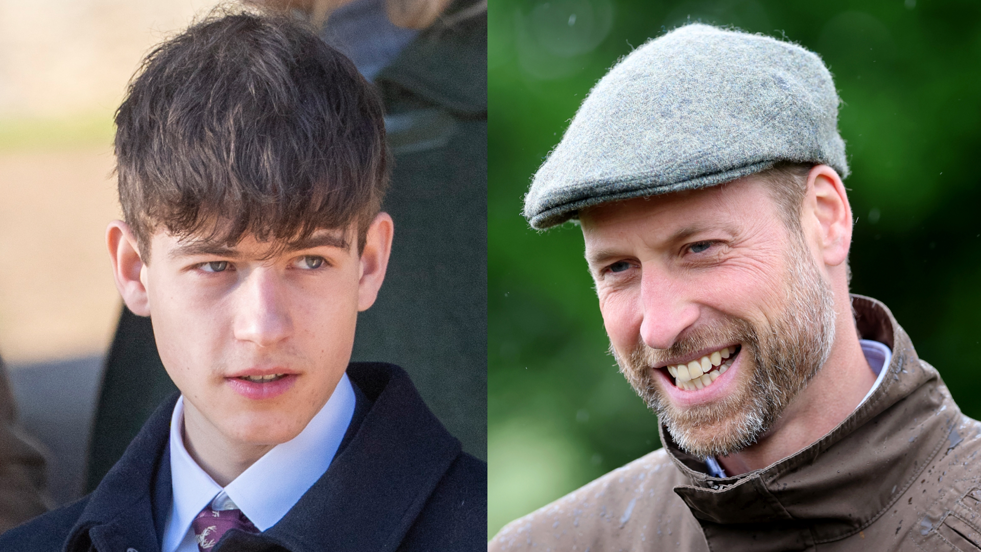 A split image of headshots of James, Earl of Wessex and Prince William