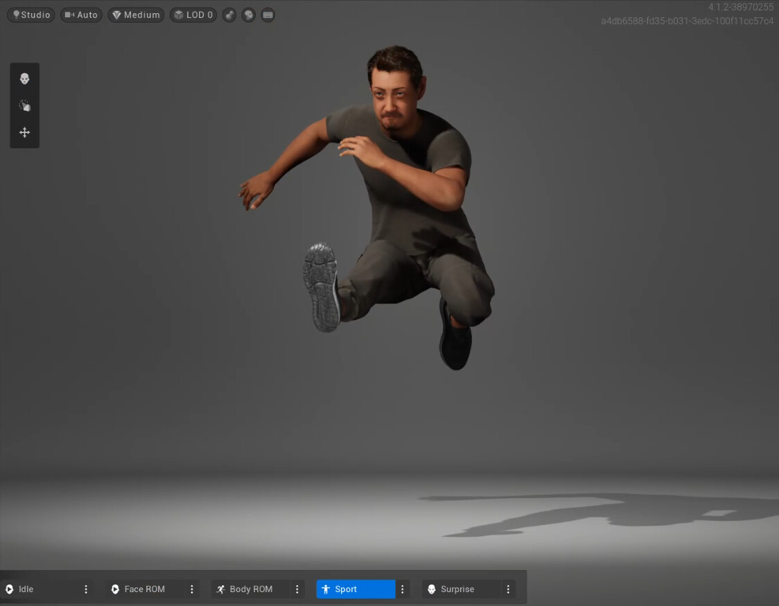Man jumping in a void
